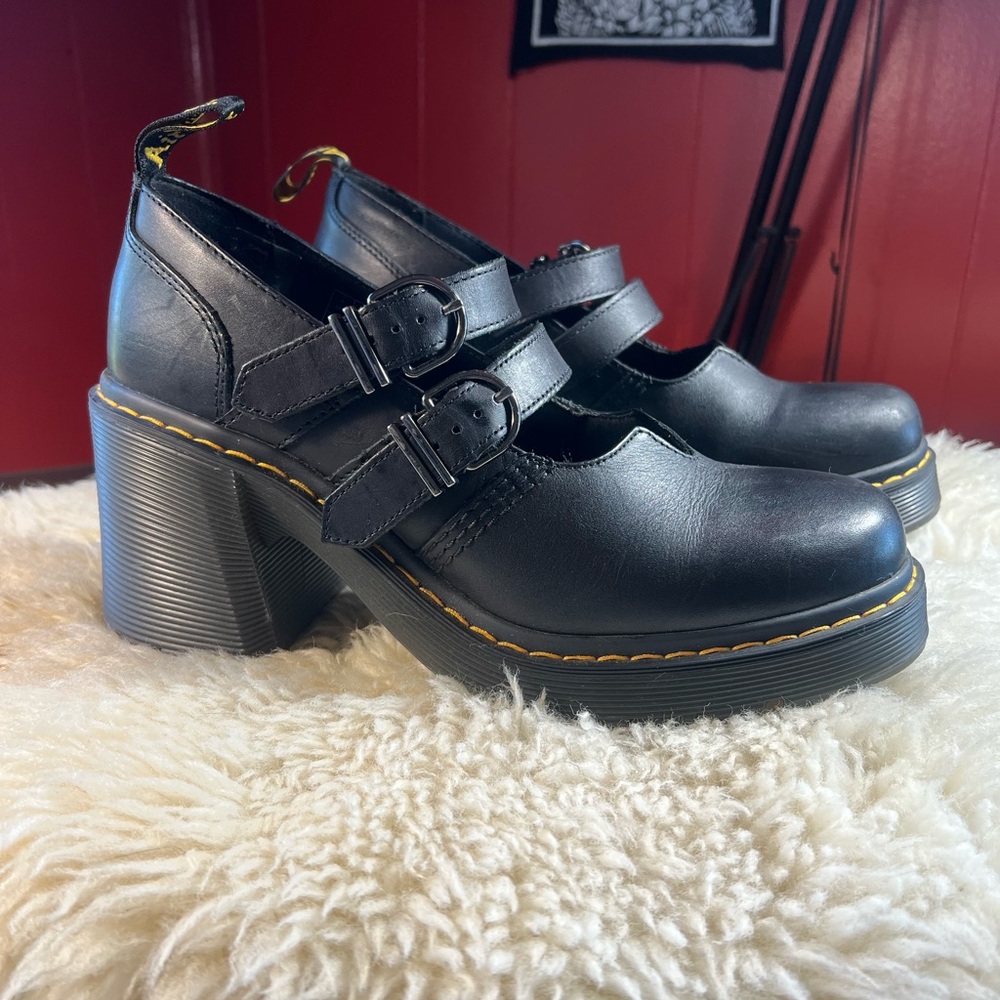 Dr. Martens Black Platform Mary Janes